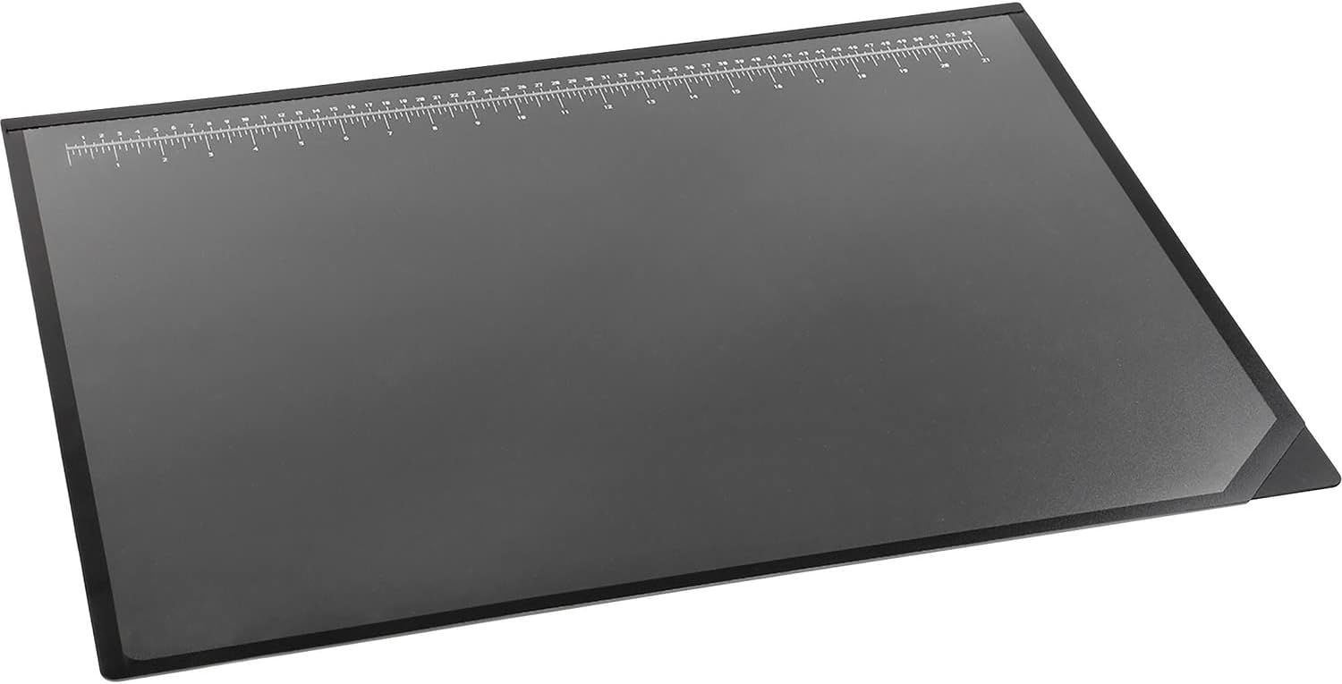 Artistic 41200 Office Products 20" x 31" Logo Pad Lift-top Desktop Organizer Desk Mat, Black/Clear
