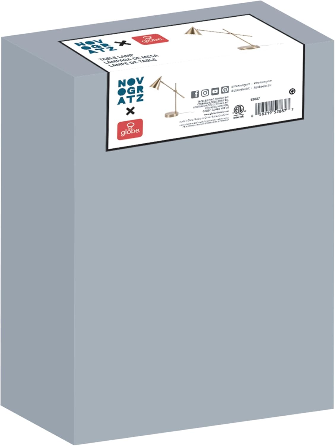 GLOBE Electric Novogratz x Tacoma 18" Desk Lamp, Matte Brass, Adjustable Height, Balance Arm, Brass, Rotary Switch on Shade,52887 - Image 7