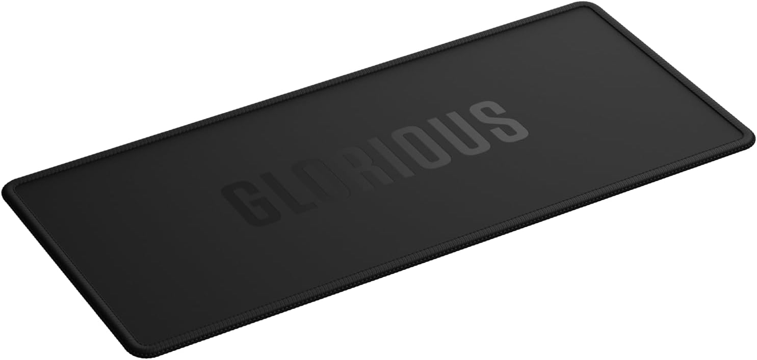 Gaming Sound Dampening Keyboard Mat - Stitched Edges, Absorbs Keyboard Sounds & Vibrations, Machine Washable, Non-Slip Base, Fits Most Compact Keybaords, 14.17 x 6.38 x 0.16mm - Black