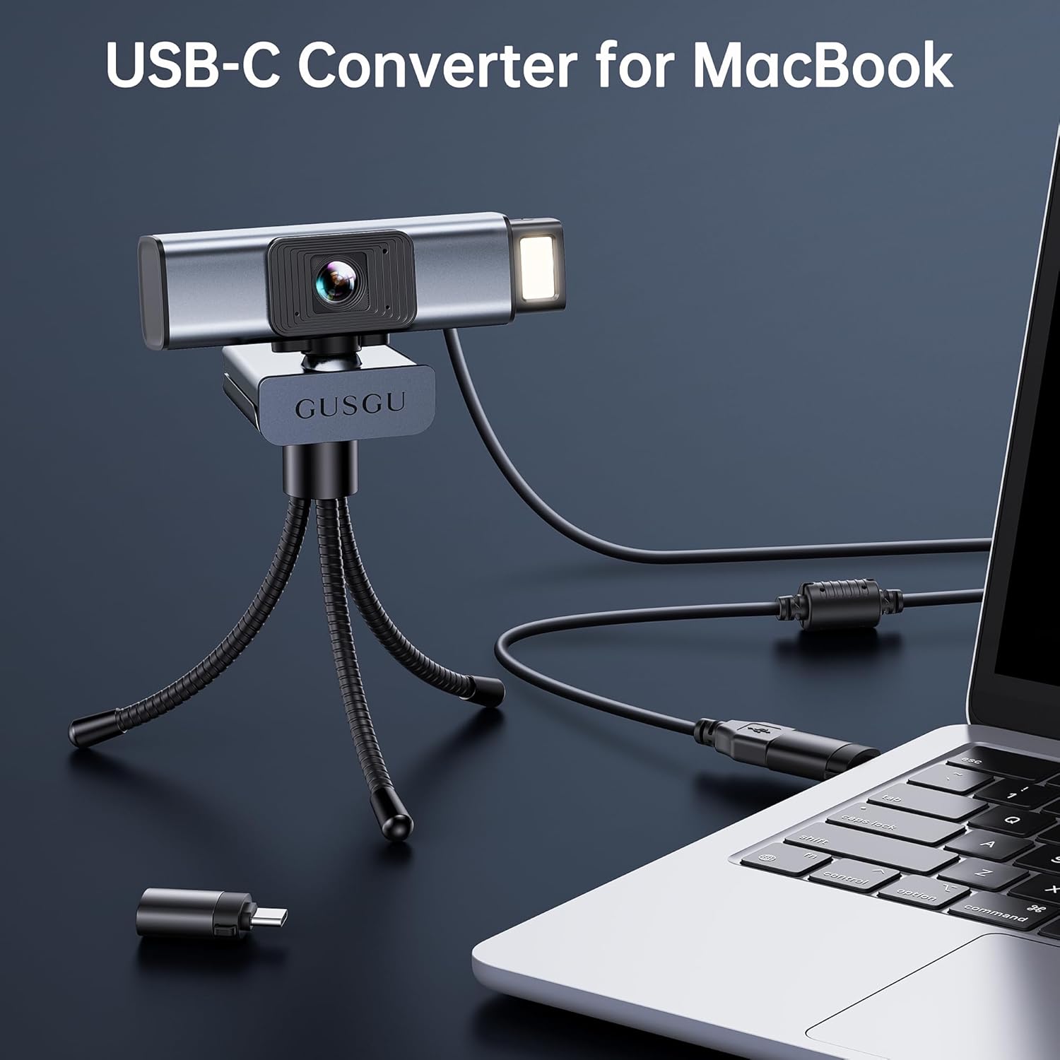 GUSGU G940 2K Quad HD Webcam for PC, with Microphone & Privacy Protection, Web Camera for Desktop Computer/Laptop/MacBook, USB Streaming Camera - Image 6